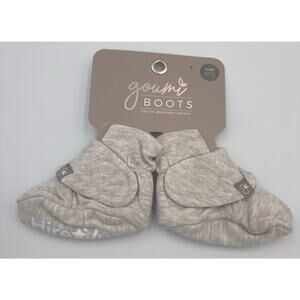 Goumi Booties Organic Easy Stay-On Baby Infant Shoes 3-6m Heather Gray Unisex